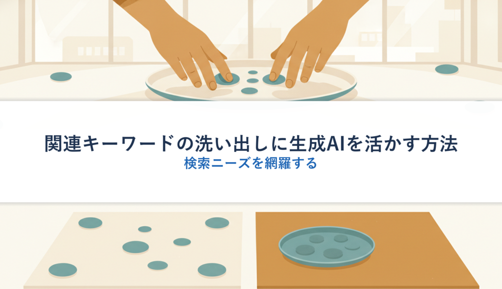 関連キーワードの洗い出しに生成AIを活かす方法｜検索ニーズを網羅する