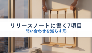 リリースノートに書く7項目｜問い合わせを減らす形