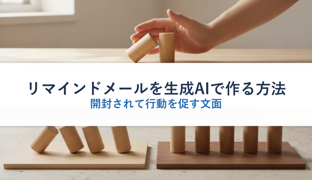 リマインドメールを生成AIで作る方法｜開封されて行動を促す文面