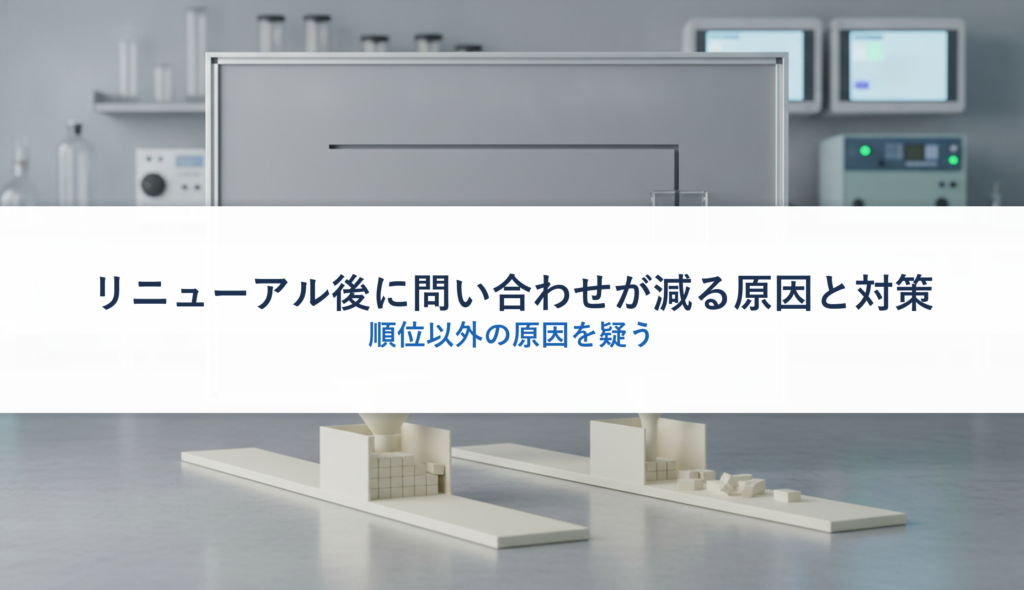 リニューアル後に問い合わせが減る原因と対策｜順位以外の原因を疑う