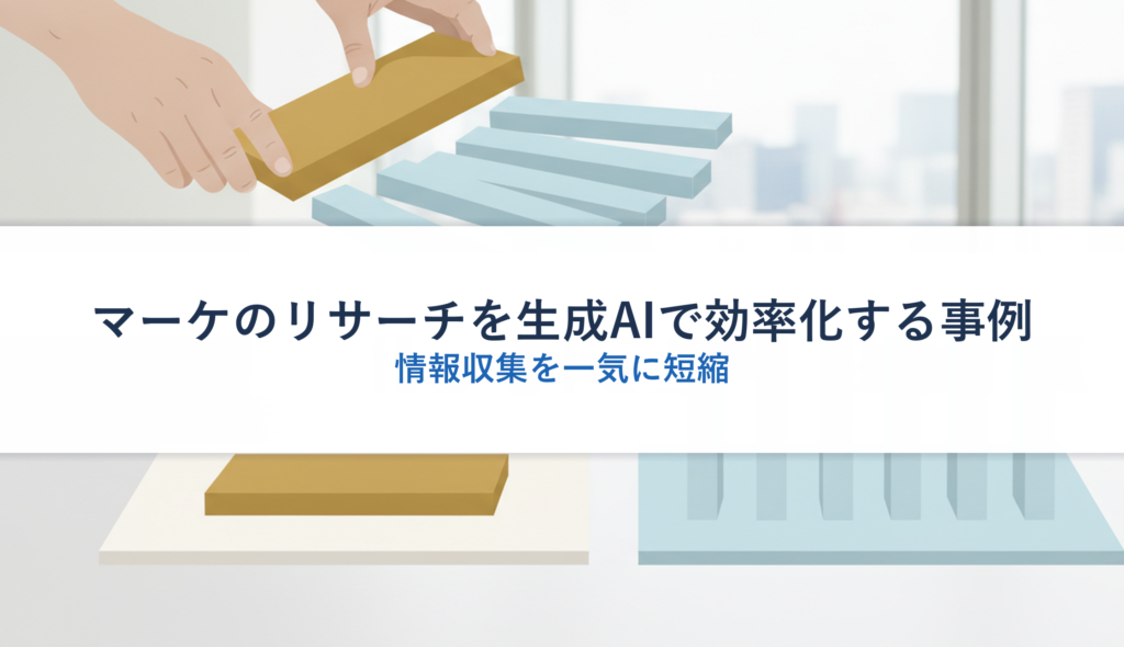 マーケのリサーチを生成AIで効率化する事例｜情報収集を一気に短縮