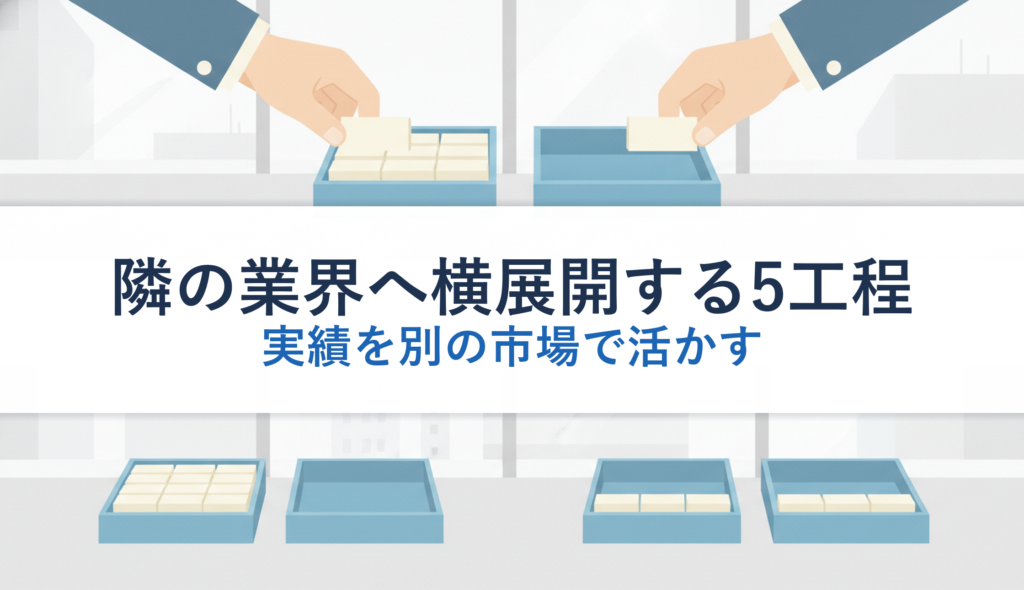 隣の業界へ横展開する5工程｜実績を別の市場で活かす