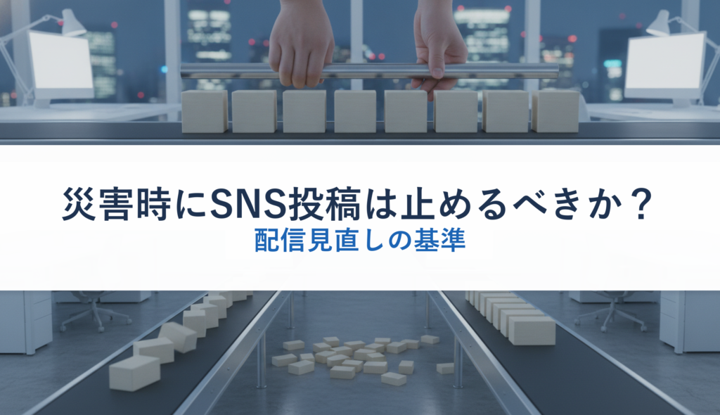 災害時にSNS投稿は止めるべきか？｜配信見直しの基準