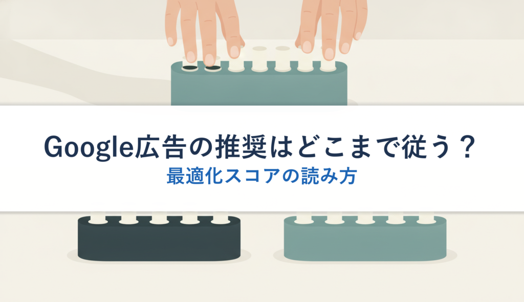 Google広告の推奨はどこまで従う？｜最適化スコアの読み方