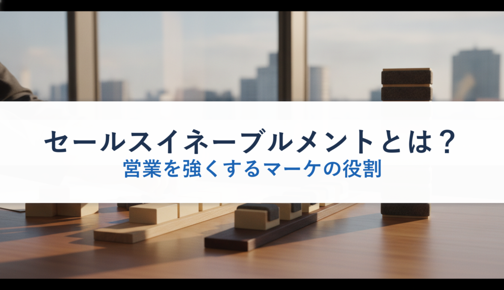 セールスイネーブルメントとは？｜営業を強くするマーケの役割