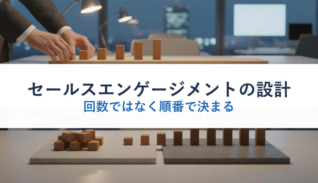 セールスエンゲージメントの設計｜回数ではなく順番で決まる