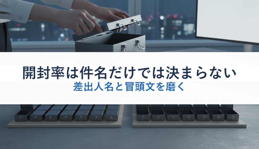 開封率は件名だけでは決まらない｜差出人名と冒頭文を磨く