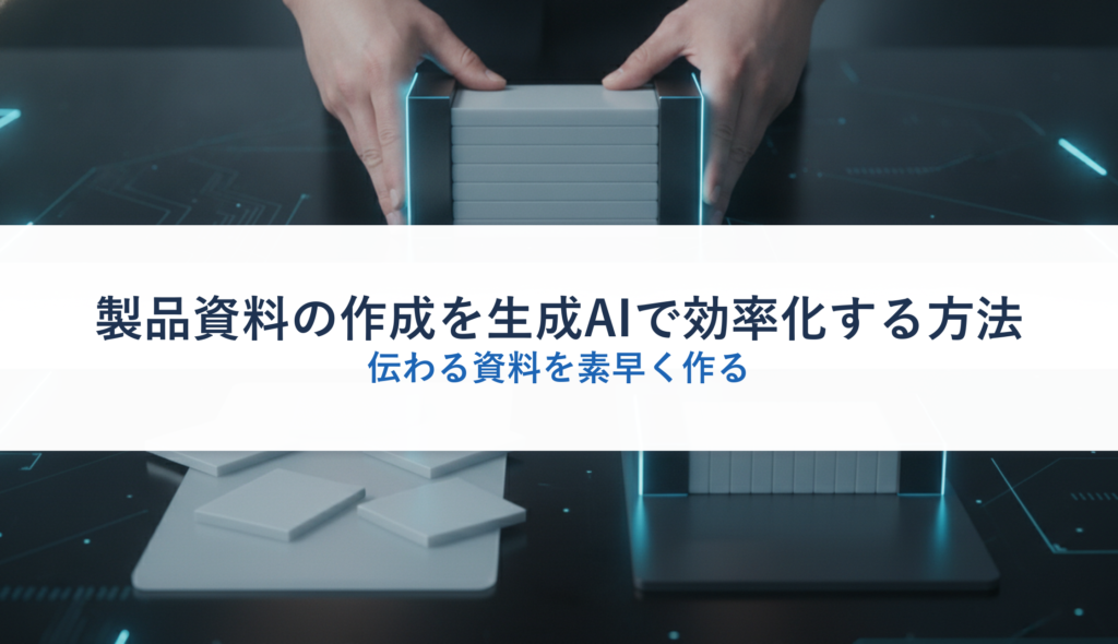 製品資料の作成を生成AIで効率化する方法｜伝わる資料を素早く作る