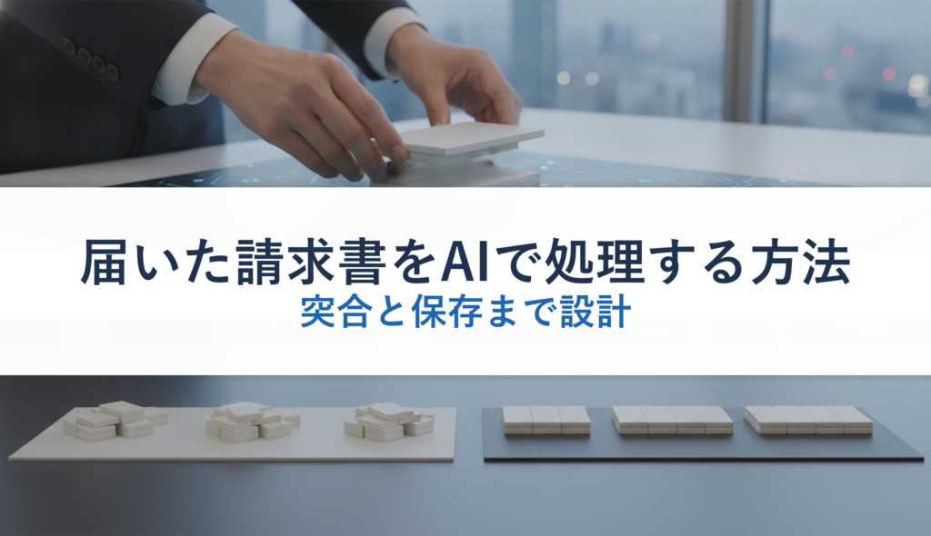 届いた請求書をAIで処理する方法｜突合と保存まで設計
