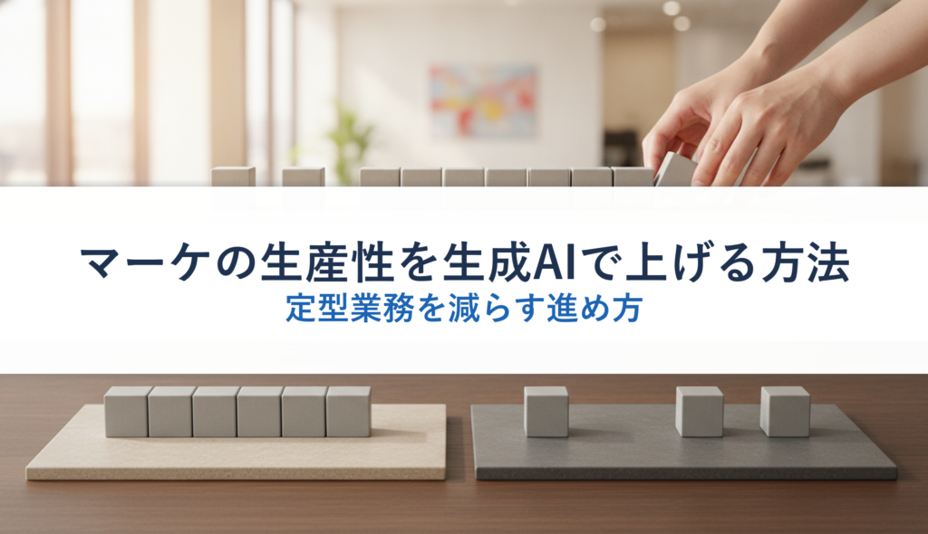 マーケの生産性を生成AIで上げる方法｜定型業務を減らす進め方