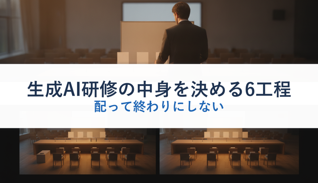 生成AI研修の中身を決める6工程｜配って終わりにしない