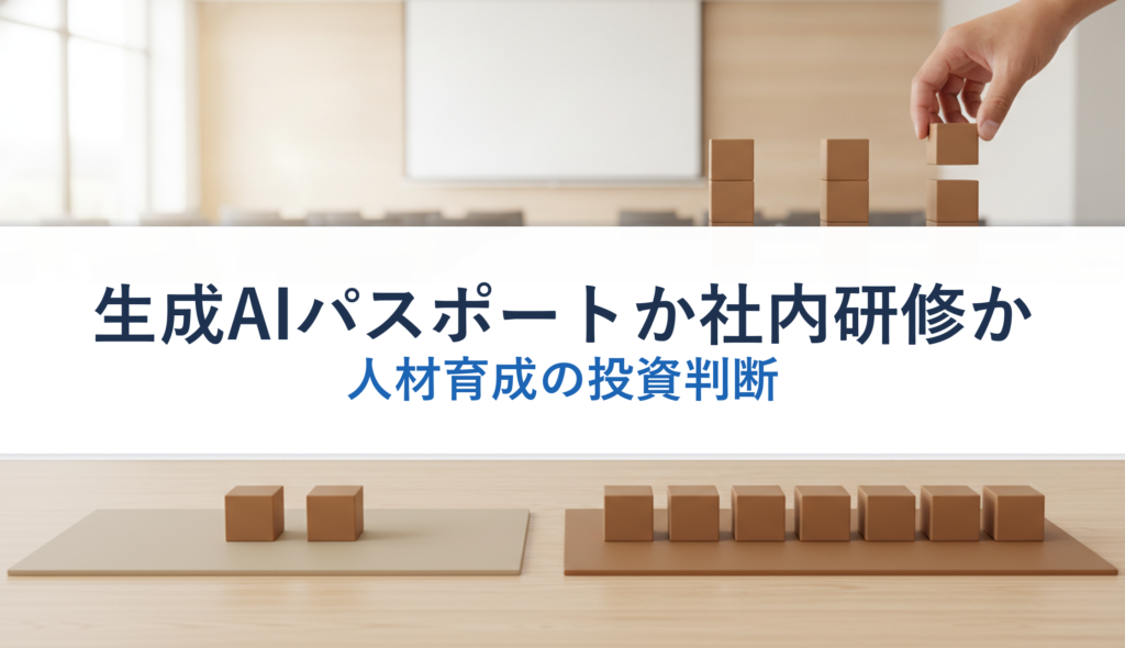 生成AIパスポートか社内研修か｜人材育成の投資判断