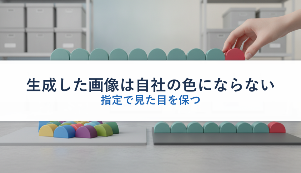 生成した画像は自社の色にならない｜指定で見た目を保つ