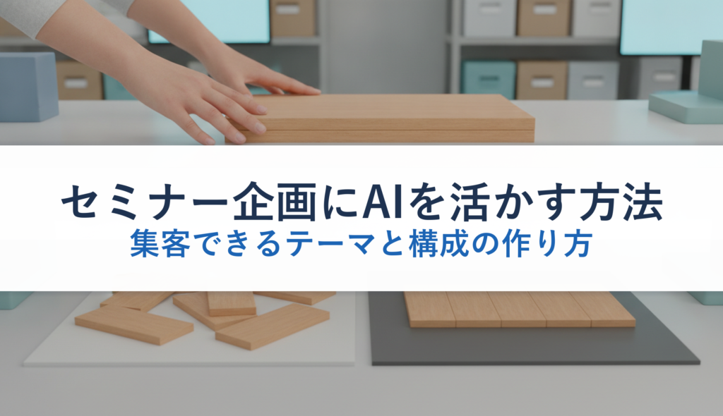 セミナー企画にAIを活かす方法｜集客できるテーマと構成の作り方