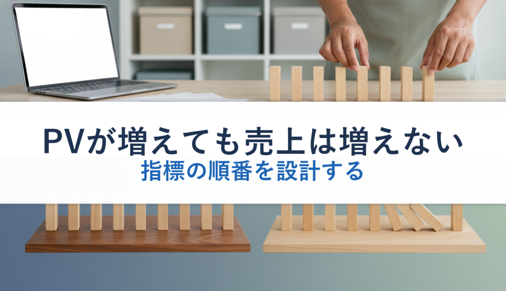 PVが増えても売上は増えない｜指標の順番を設計する