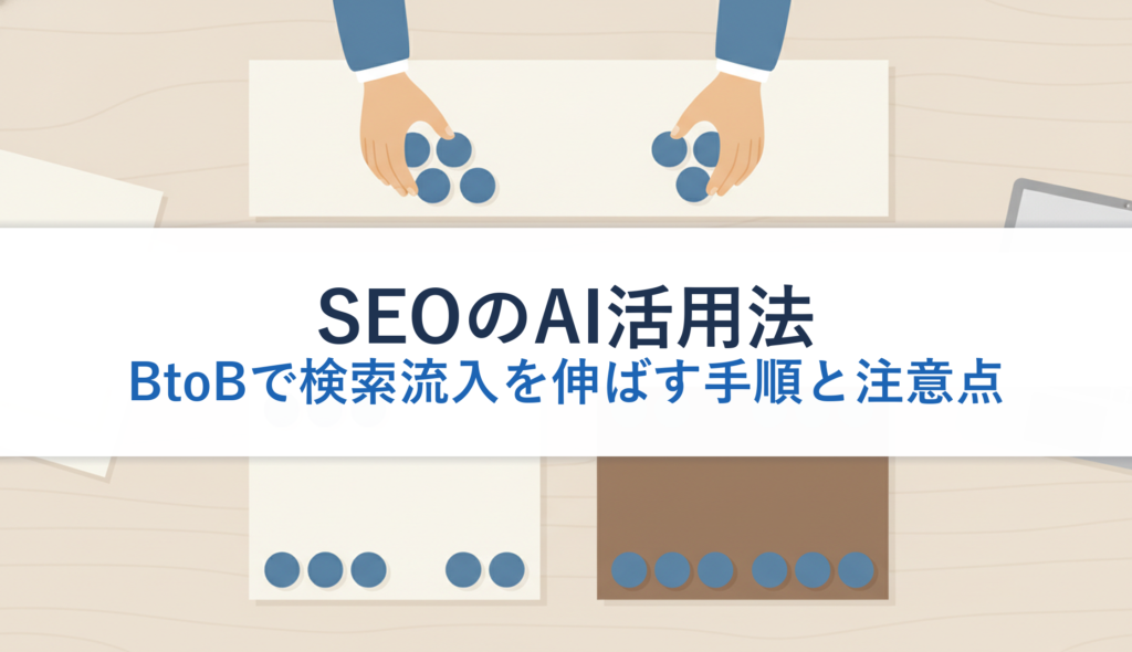 SEOのAI活用法｜BtoBで検索流入を伸ばす手順と注意点