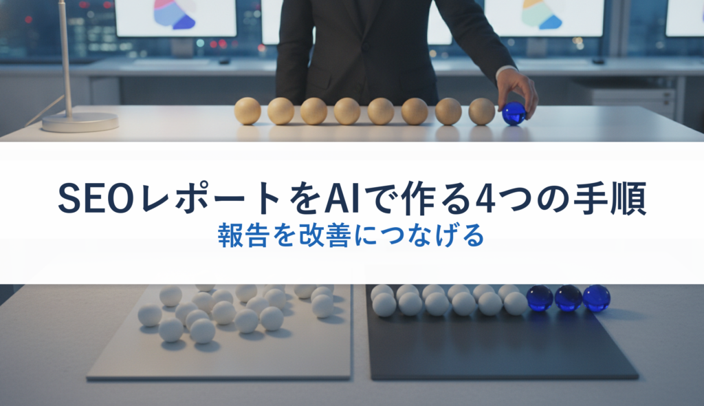 SEOレポートをAIで作る4つの手順｜報告を改善につなげる