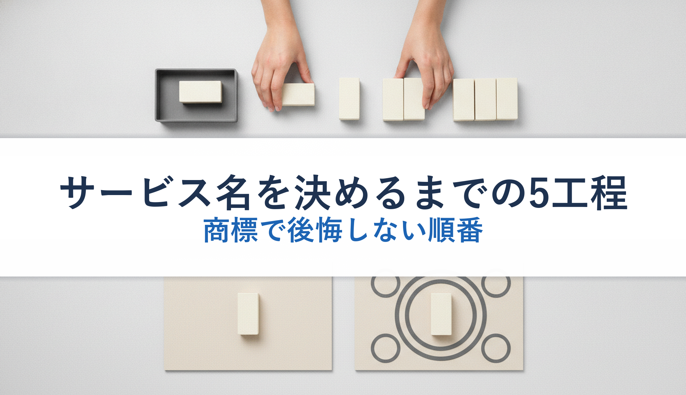 サービス名を決めるまでの5工程｜商標で後悔しない順番