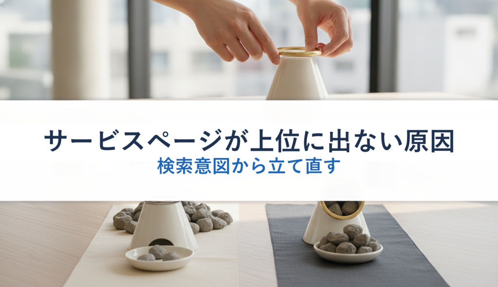 サービスページが上位に出ない原因｜検索意図から立て直す