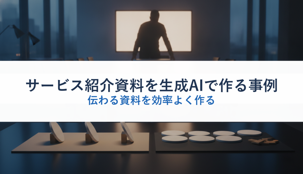 サービス紹介資料を生成AIで作る事例｜伝わる資料を効率よく作る