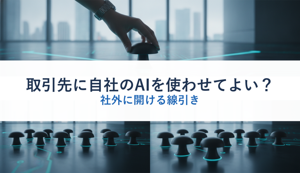 取引先に自社のAIを使わせてよい？｜社外に開ける線引き