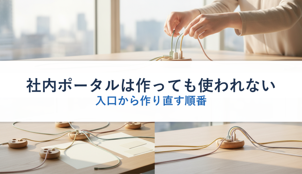 社内ポータルは作っても使われない｜入口から作り直す順番