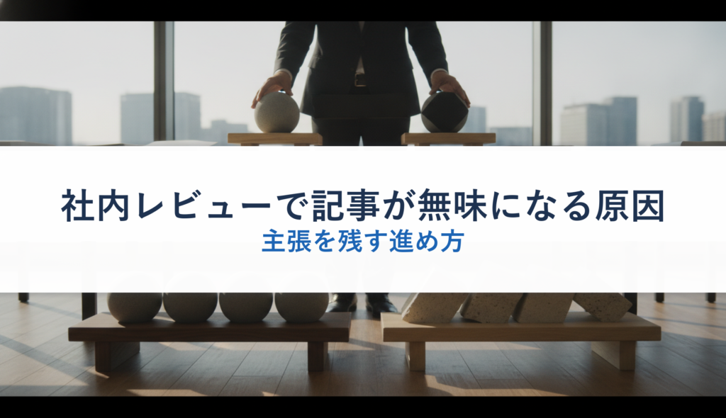 社内レビューで記事が無味になる原因｜主張を残す進め方