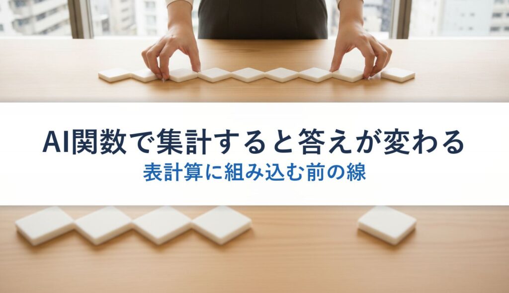 AI関数で集計すると答えが変わる｜表計算に組み込む前の線