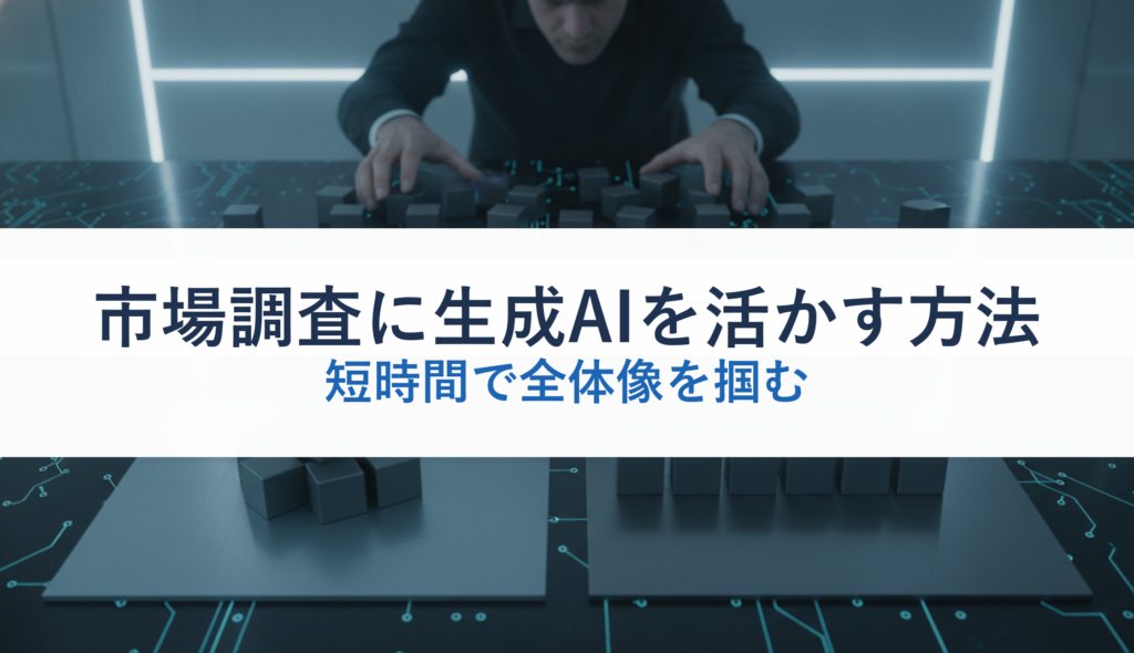 市場調査に生成AIを活かす方法｜短時間で全体像を掴む