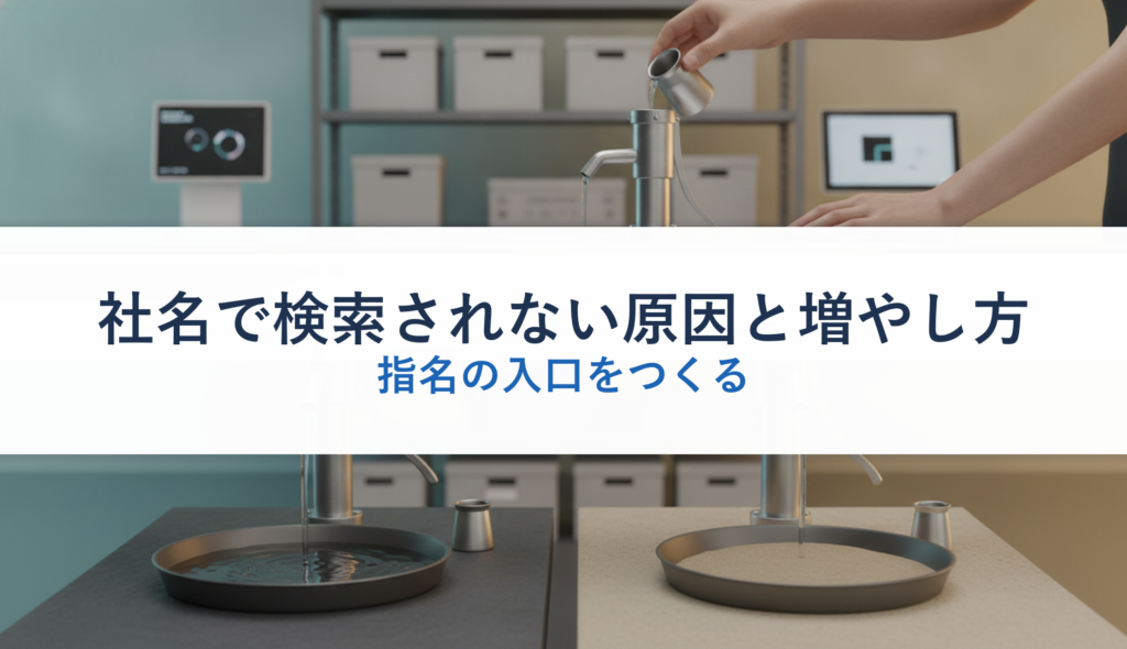 社名で検索されない原因と増やし方｜指名の入口をつくる