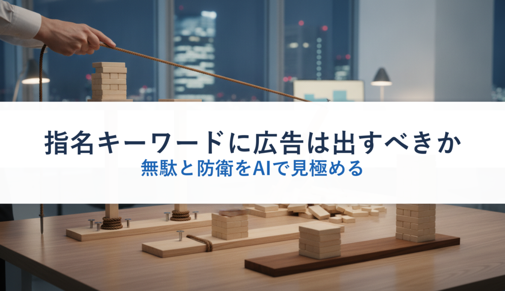 指名キーワードに広告は出すべきか｜無駄と防衛をAIで見極める