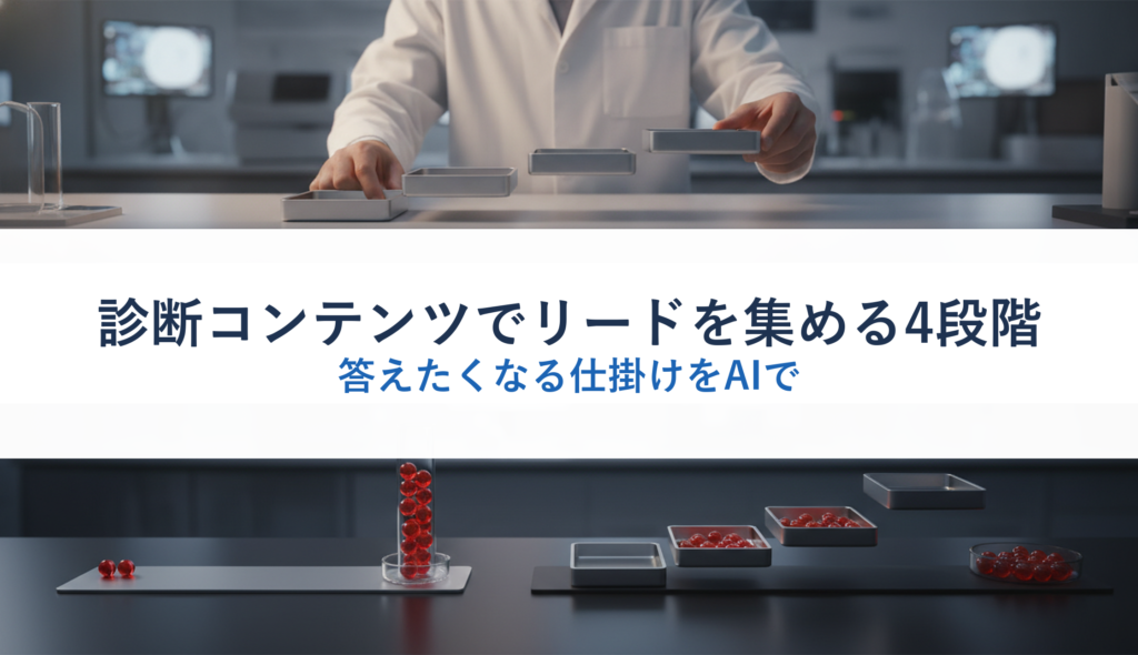 診断コンテンツでリードを集める4段階｜答えたくなる仕掛けをAIで