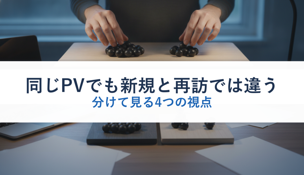 同じPVでも新規と再訪では違う｜分けて見る4つの視点