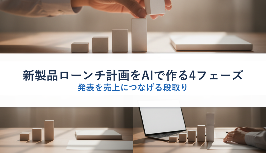 新製品ローンチ計画をAIで作る4フェーズ｜発表を売上につなげる段取り