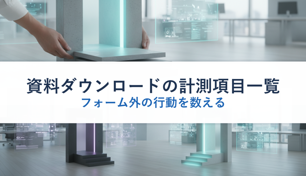 資料ダウンロードの計測項目一覧｜フォーム外の行動を数える