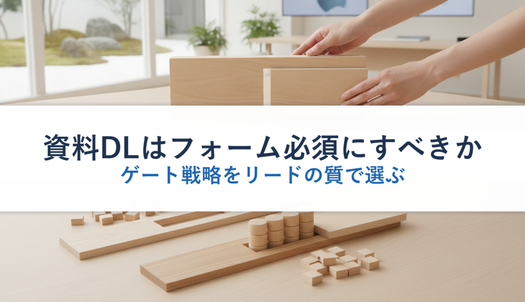 資料DLはフォーム必須にすべきか｜ゲート戦略をリードの質で選ぶ