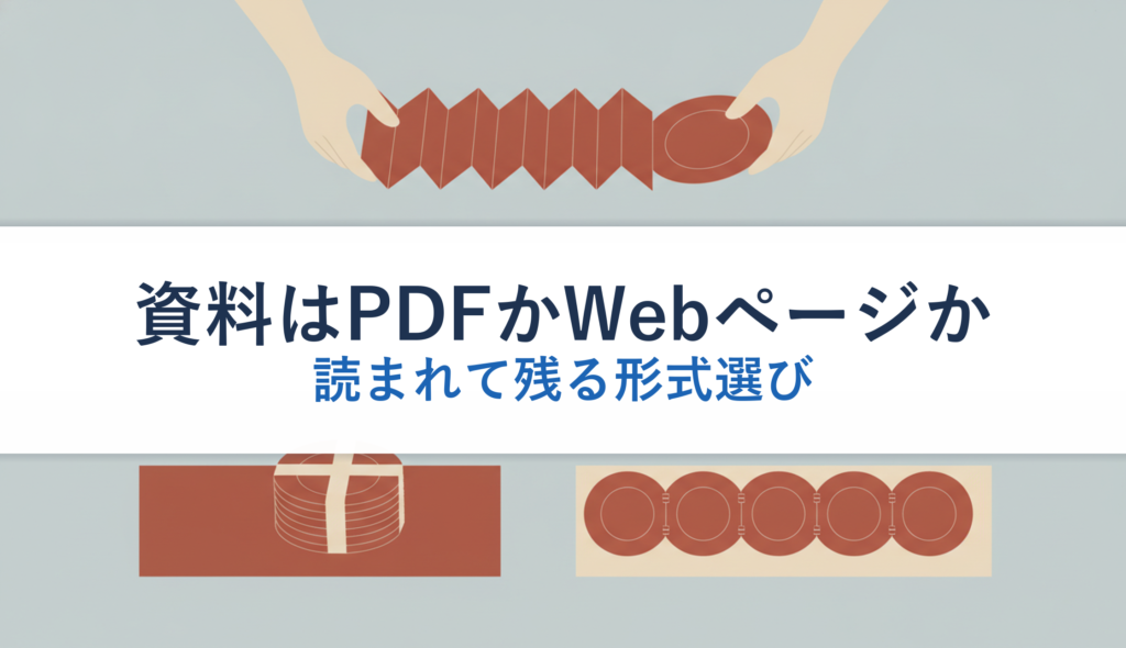 資料はPDFかWebページか｜読まれて残る形式選び