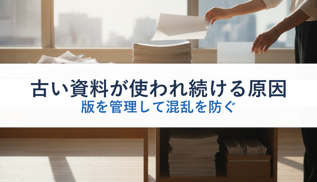 古い資料が使われ続ける原因｜版を管理して混乱を防ぐ