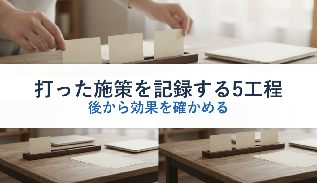打った施策を記録する5工程｜後から効果を確かめる