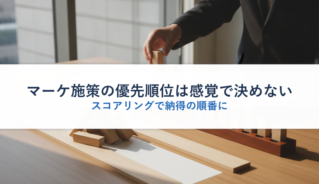 マーケ施策の優先順位は感覚で決めない｜スコアリングで納得の順番に
