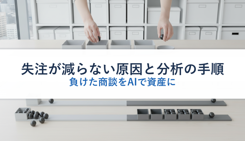 失注が減らない原因と分析の手順｜負けた商談をAIで資産に