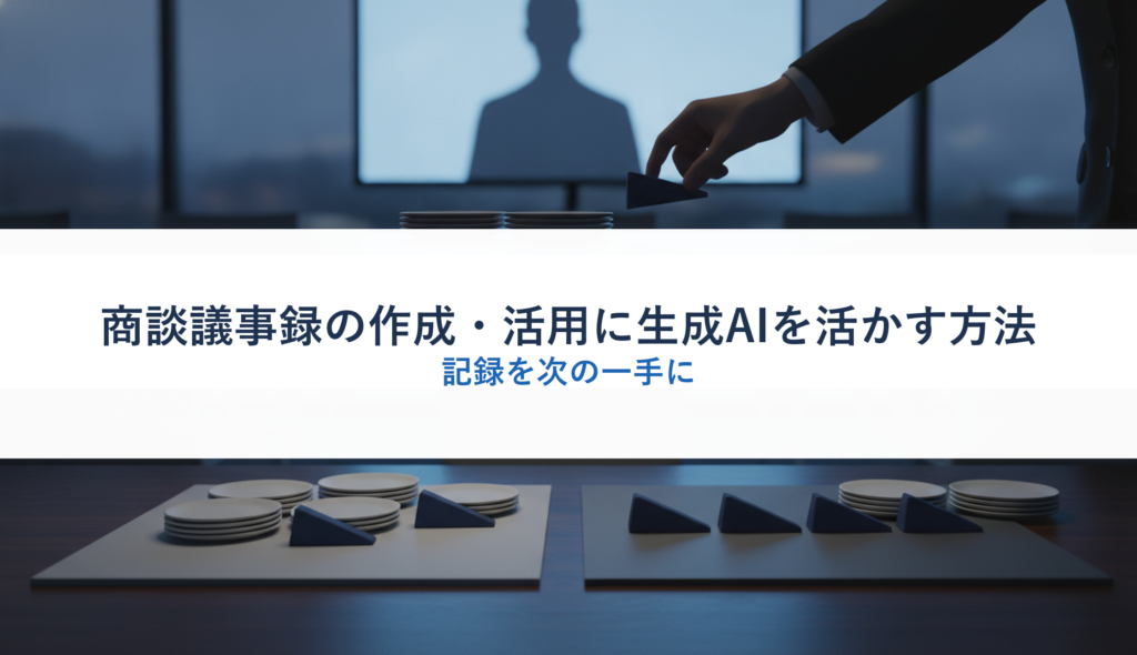 商談議事録の作成・活用に生成AIを活かす方法｜記録を次の一手に