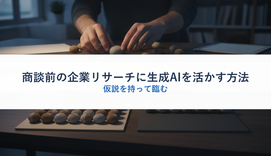 商談前の企業リサーチに生成AIを活かす方法｜仮説を持って臨む