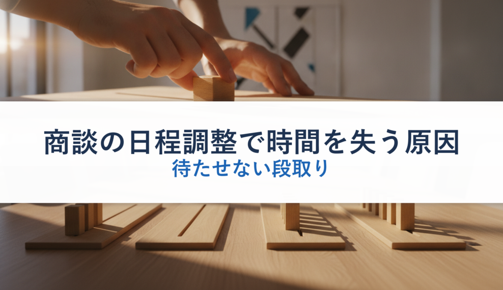 商談の日程調整で時間を失う原因｜待たせない段取り
