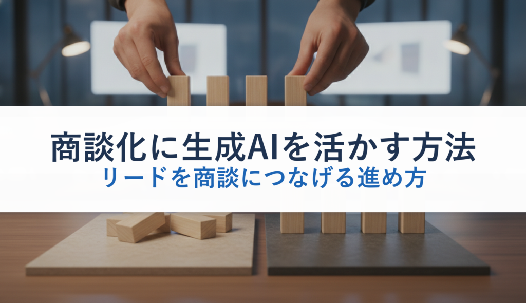 商談化に生成AIを活かす方法｜リードを商談につなげる進め方