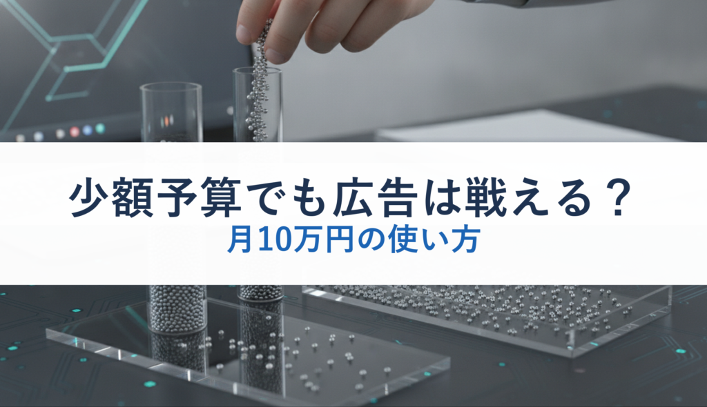 少額予算でも広告は戦える？｜月10万円の使い方