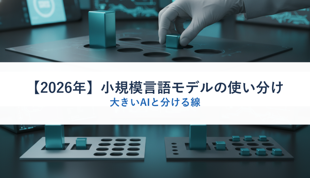 【2026年】小規模言語モデルの使い分け｜大きいAIと分ける線