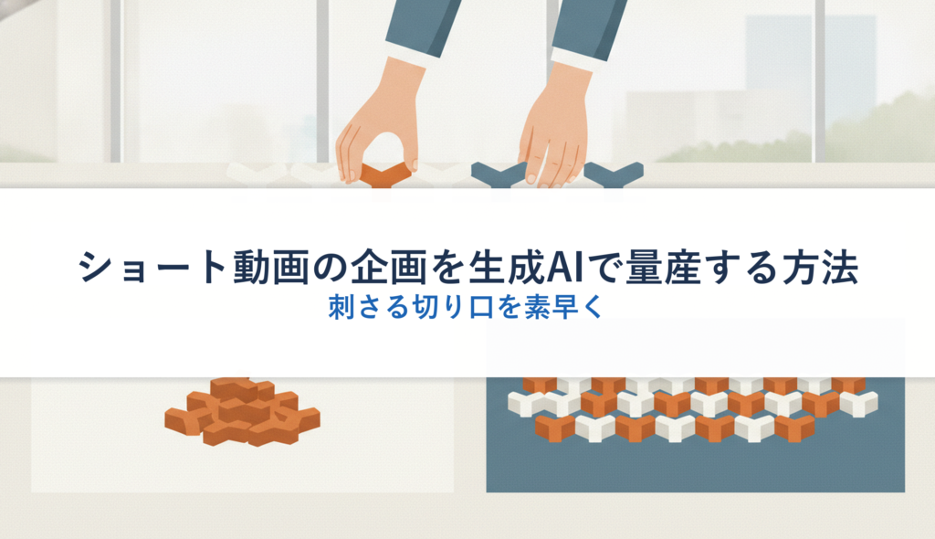 ショート動画の企画を生成AIで量産する方法｜刺さる切り口を素早く