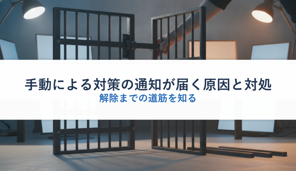 手動による対策の通知が届く原因と対処｜解除までの道筋を知る