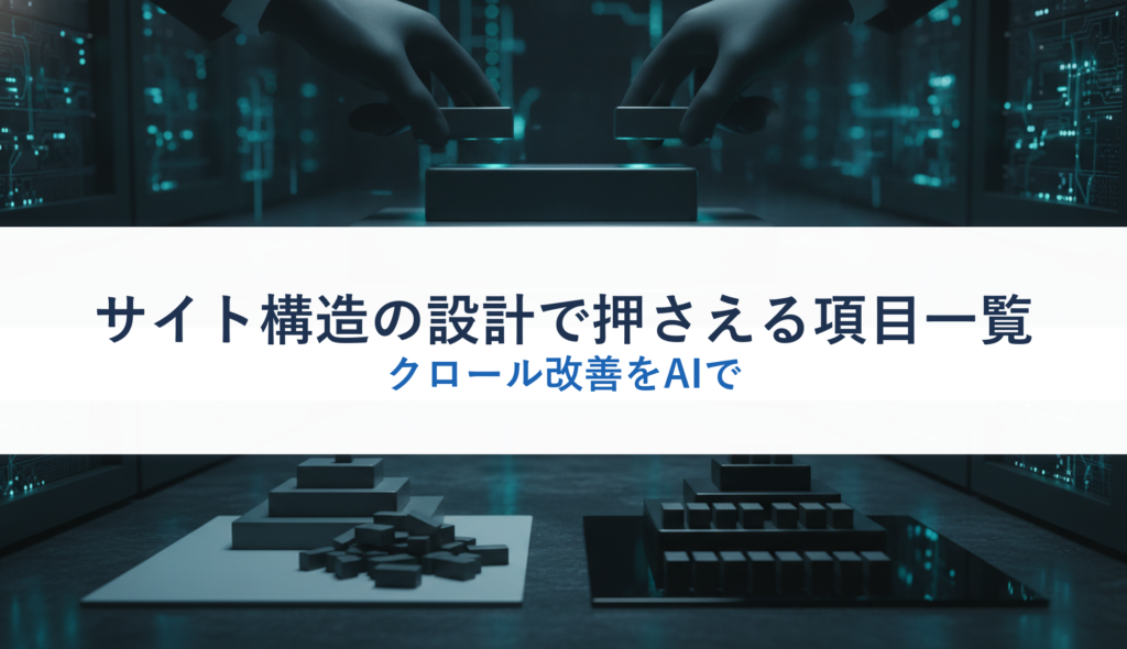 サイト構造の設計で押さえる項目一覧｜クロール改善をAIで